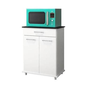 Imagem de Balcão Isadora Duplo 2 Portas 1 Gaveta Branco UV - FdECOR - Multi Móve