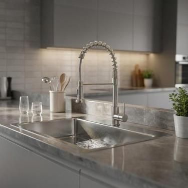 Imagem de Torneira Cozinha Gourmet Monocomando Premium Escovada - Stillus Home