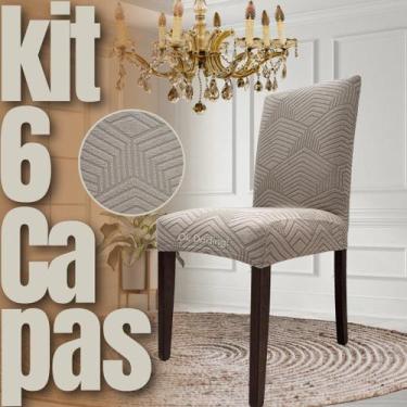 Imagem de Escocesa - Kit 6 Capas de Cadeira Linha Gold - Greige - OK Darling