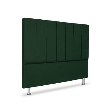 Imagem de Cabeceira Estofada Para Cama Box Carla Queen 160 Cm Tecido Verde Mallu Estofados