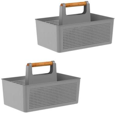 Imagem de Kit 10 Organizador Com Divisórias 21,5 x 34,6 x 22,4cm Cinza - Ou