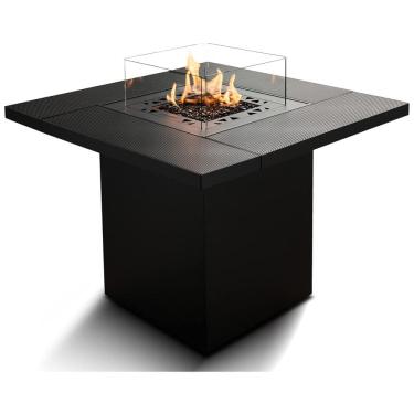 Imagem de Aquecedor Externo a Gás GLP Estilo Mesa e Fogueira, Ideal para Pátios Comerciais, Planika, Preto Moderno