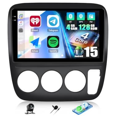 Imagem de [4 + 128 G] Rádio estéreo para carro Android 15 para Honda CRV 1997-2001 com carro sem fio e Android Auto, rádio de carro de 23 cm com link espelhado Bluetooth FM/RDS WiFi GPS EQ DSP SWC + câmera de