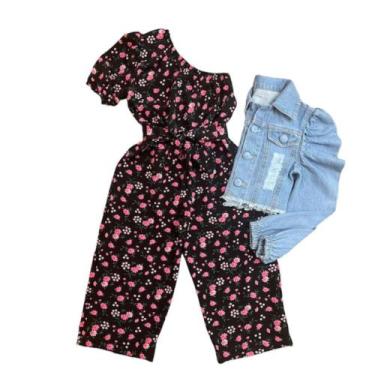 Imagem de Roupa Infantil Macacão Pantacourt Com Jaqueta Blogueirinha - Mini Diva