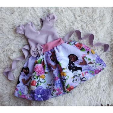 Imagem de Vestido Temático Infantil Simples Isabela (Família Madrigal), M