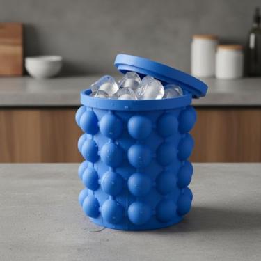 Imagem de Balde De Gelo Portátil Forma de Silicone Piscina Praia Garrafa Lata