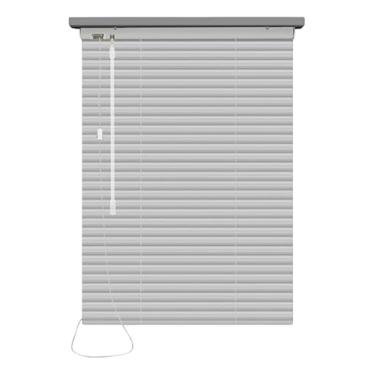 Imagem de Persiana Horizontal Cortina PVC 120x130 cm Sofisticada ideal para Sala Quarto Cozinha (cinza)