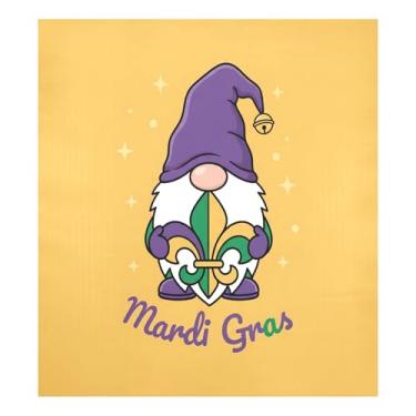 Imagem de Blueangle Capa de ímã de máquina de lavar louça de gnomo Mardi Gras, decoração da capa frontal da máquina de lavar louça, adesivos de eletrodomésticos, adesivos de eletrodomésticos, 58 cm C x 66 cm