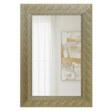 Imagem de ULIKE Espelho de banheiro para pia, espelho para parede, espelhos retangulares de 50 x 76 cm com moldura dourada, espelhos de parede decorativos para banheiro, quarto, sala de estar, entrada