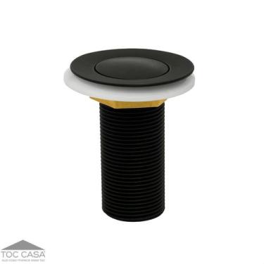 Imagem de Válvula Click Pop Up Para Lavatório Com Tampa Interno Preta - Roddex