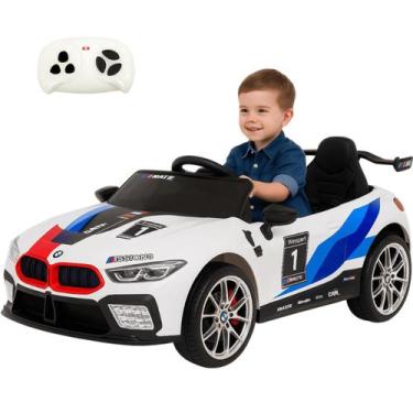 Imagem de Carro Elétrico Infantil Biemme Race Car Branco 12V Controle