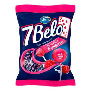 Imagem de Pirulito 7Belo Framboesa 500g