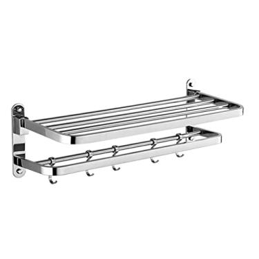 Imagem de CNBYDK Prateleira de banheiro, prateleira de parede, banheiro, cozinha, banheiro, prateleira de armazenamento, cesta de pendurar na parede, armazenamento multifuncional