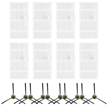 Imagem de Conjunto de filtros Hepa adequado para MAMNV T7S-1, adequado para JIKA T7S, adequado para Teendow T7S, adequado para acessórios de aspirador de pó de robô Teendow T12S, kit de escova lateral, filtros