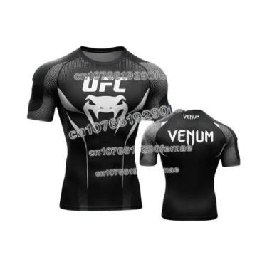 Imagem de Camiseta Masculina Com Estampa 3D De Lutador UFC, Manga Curta, Gola Re