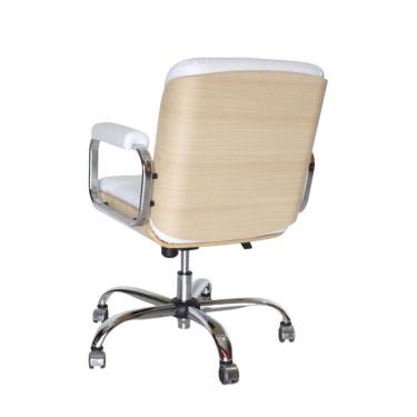 Imagem de Cadeira Eames Diretor Linha Capa em Madeira Branco