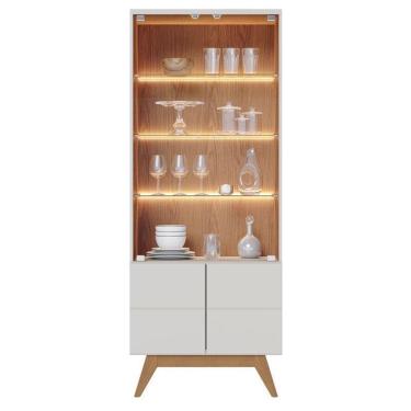 Imagem de Cristaleira Noronha Off White Matte Freijó– Colibri