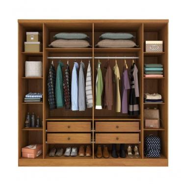 Imagem de Guarda Roupa Casal Grande 6 Portas 2,39m Veneza-cinamomo-off White Tcil Móveis