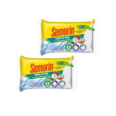 Imagem de Kit com 2 semorin sabão de coco tradicional 90g