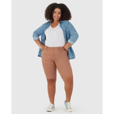 Imagem de BERMUDA FEMININA PLUS SIZE CICLISTA EM FLEX JEANS - MALWEE-Feminino