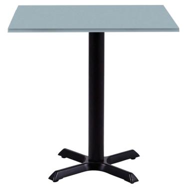 Imagem de Mesa ômega Ferro Preto 74 Cm (alt) Base Em X Tampo Mdp Quadrado 80 Cm (larg) X 2,50 Cm (alt) Cinza