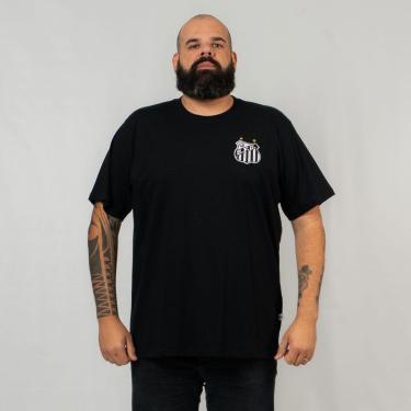 Imagem de Camiseta Large Santos Tradicional Preto-Masculino