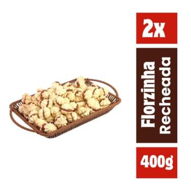 Imagem de Kit 2 Potes Biscoito Amanteigado Florzinha Recheada 400g - Segredos de