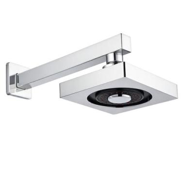 Imagem de Ducha Chuveiro Autolimpante Cromado Quadrado Aquecedor a Gás ou Solar 