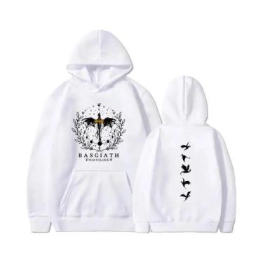 Imagem de Moletom Feminino Vintage Gótico Com Capuz Estampa Fourth Wing 2025 Cas