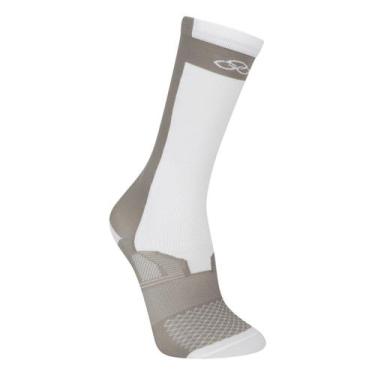 Imagem de Meia Cano Médio Olympikus BPC Masculina, Cinza, Branco, 39/44