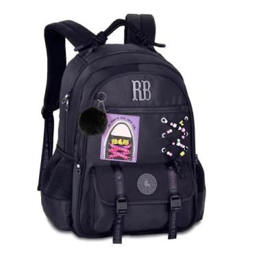Imagem de Mochila de costas juvenil rebecca bonbon beaded fun 17,5" -, Preto