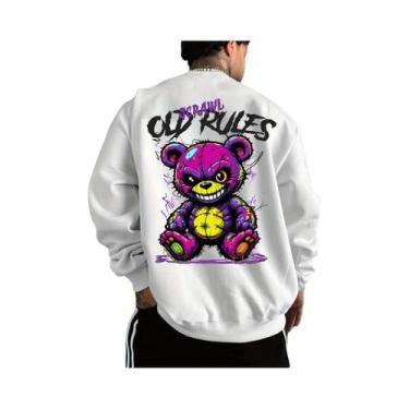 Imagem de Moletom Masculino De Outono Com Estampa De Urso Teddy, Manga Longa, Co