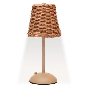 Imagem de Luminária de Mesa Led 3 Tons Usb Moana Bege Metal - Wolff