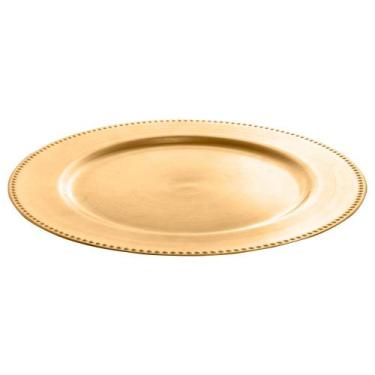 Imagem de Sousplat Wolff de Plástico Dourado 25cm