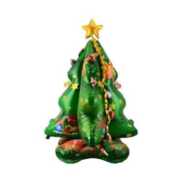 Imagem de Balão Grande De Natal Com Papai Noel E Rena Para Decoração De Festa De