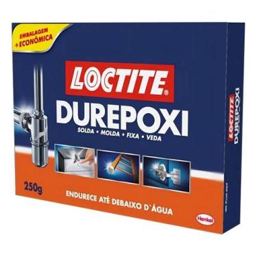Imagem de Massa Adesiva Epóxi Durepoxi 250g Loctite Henkel Cola Cor Cinza
