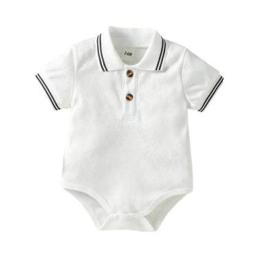 Imagem de Macacão Casual De Verão Para Bebês Meninos, Cor Sólida, Roupa Para Rec