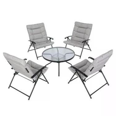 Imagem de Conjunto Dobrável Cinza 5 Peças São Paulo Just Home Collection