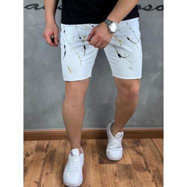 Imagem de Bermuda Branca Tradicional Masculina Com Algodão - JST Jeans, Pigmento