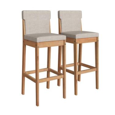 Imagem de Kit 2 Banquetas Altas Arezzo para Bancada e Cozinha com Design Moderno