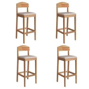 Imagem de Kit 4 Banquetas Altas Capri para Cozinha e Bancada com Estilo Moderno 