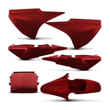 Imagem de Kit Conjunto Carenagem de Plástico 3 Peças Titan 150 2006 a 2008 Job 2