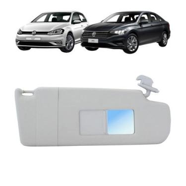 Imagem de Quebra Sol Cinza com Espelho e Bolsa Volkswagen Golf/jetta 2008 a 2012