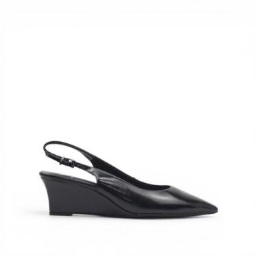 Imagem de Scarpin Slingback Salto Anabela - Divina, Preto, 36