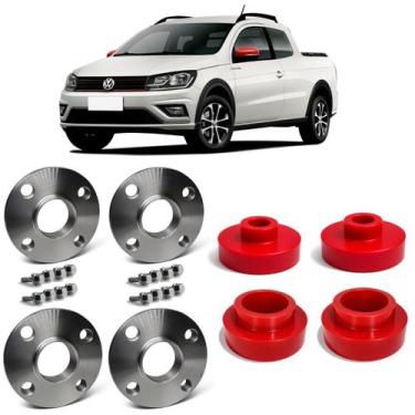 Imagem de Calço Pu Dianteiro Traseiro 3,5cm Espaçador 15mm Saveiro G5/. - Borfix