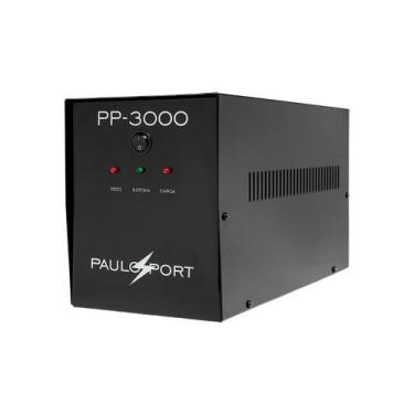 Imagem de Nobreak Senoidal PP3000 Preto 110/220V 3000VA - Pauloport, Bivolt