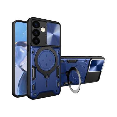 Imagem de Capa Magnética Híbrida De Metal Com Anel Para Samsung Galaxy S24 S23 S