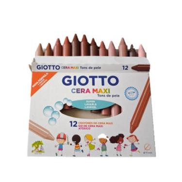 Imagem de Giz de Cera Maxi Tons de Pele 12 cores Giotto