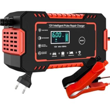Imagem de Carregador de Bateria Automotivo Intelig Bivolt 12V 6A com Display LCD