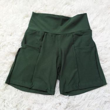 Imagem de Short Feminino De Academia Com Bolso Short Meia Coxa Treino - PIJAMAS 